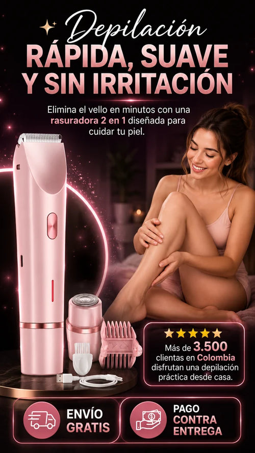 ✨✨DEPILADORA DE MUJER RECARGABLE 2 EN 1✨✨ + 🎁JABON DE REGALO🎁