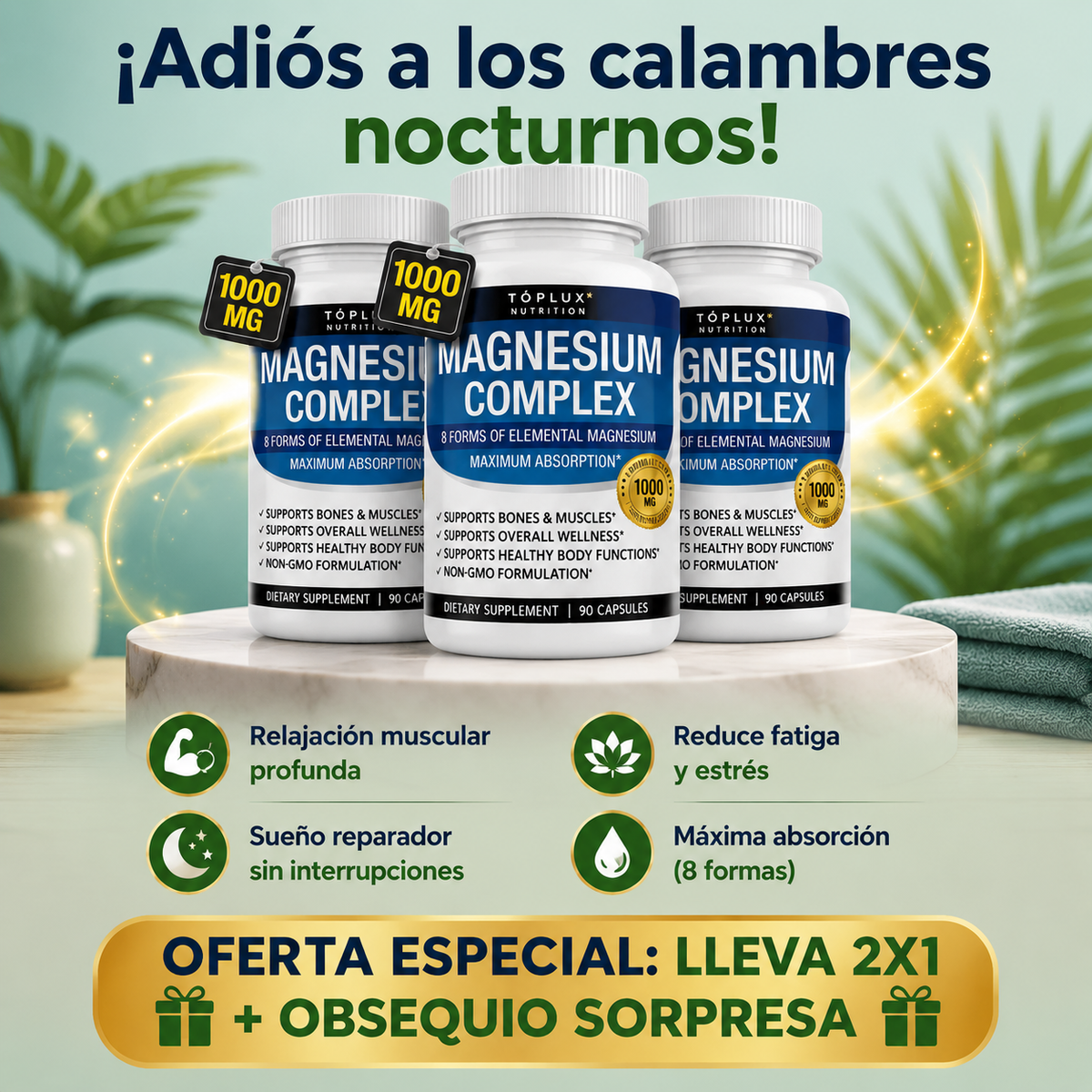 ¡Compra 1 unidad con un descuento del 10%!
🚗 ENVÍO GRATIS
$89.900,00

Paga 1 y Llévate 2
👉🏼MÁS VENDIDO 🔥
$179.800,00
$99.900,00

¡Compra 3 unidades con un Precio Especial!
💵 ¡MAYOR AHORRO!l