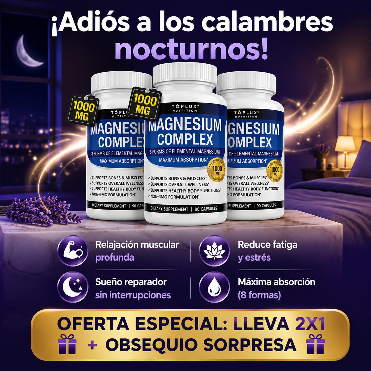 ¡Compra 1 unidad con un descuento del 10%!
🚗 ENVÍO GRATIS
$89.900,00

Paga 1 y Llévate 2
👉🏼MÁS VENDIDO 🔥
$179.800,00
$99.900,00

¡Compra 3 unidades con un Precio Especial!
💵 ¡MAYOR AHORRO!l