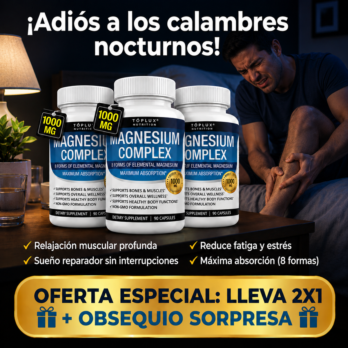 ¡Compra 1 unidad con un descuento del 10%!
🚗 ENVÍO GRATIS
$89.900,00

Paga 1 y Llévate 2
👉🏼MÁS VENDIDO 🔥
$179.800,00
$99.900,00

¡Compra 3 unidades con un Precio Especial!
💵 ¡MAYOR AHORRO!l